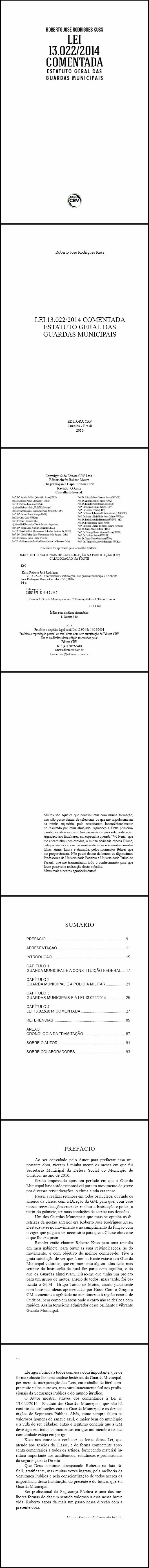 Lei 13.022/2014 COMENTADA:<br>estatuto geral das guardas municipais